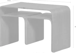 WOOOD Beistelltisch »Frey Plywood mit abgerundeten Ecken multifunktional H40 x B60 x T32 cm« Tragkraft 150 kg, auch seitlich aufstellbar, vollständig montiert