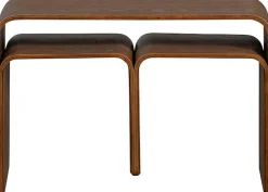 WOOOD Beistelltisch »Frey Plywood mit abgerundeten Ecken multifunktional H40 x B60 x T32 cm« Tragkraft 150 kg, auch seitlich aufstellbar, vollständig montiert