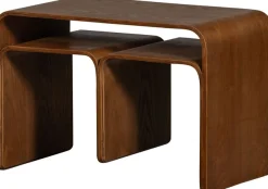 WOOOD Beistelltisch »Frey Plywood mit abgerundeten Ecken multifunktional H40 x B60 x T32 cm« Tragkraft 150 kg, auch seitlich aufstellbar, vollständig montiert