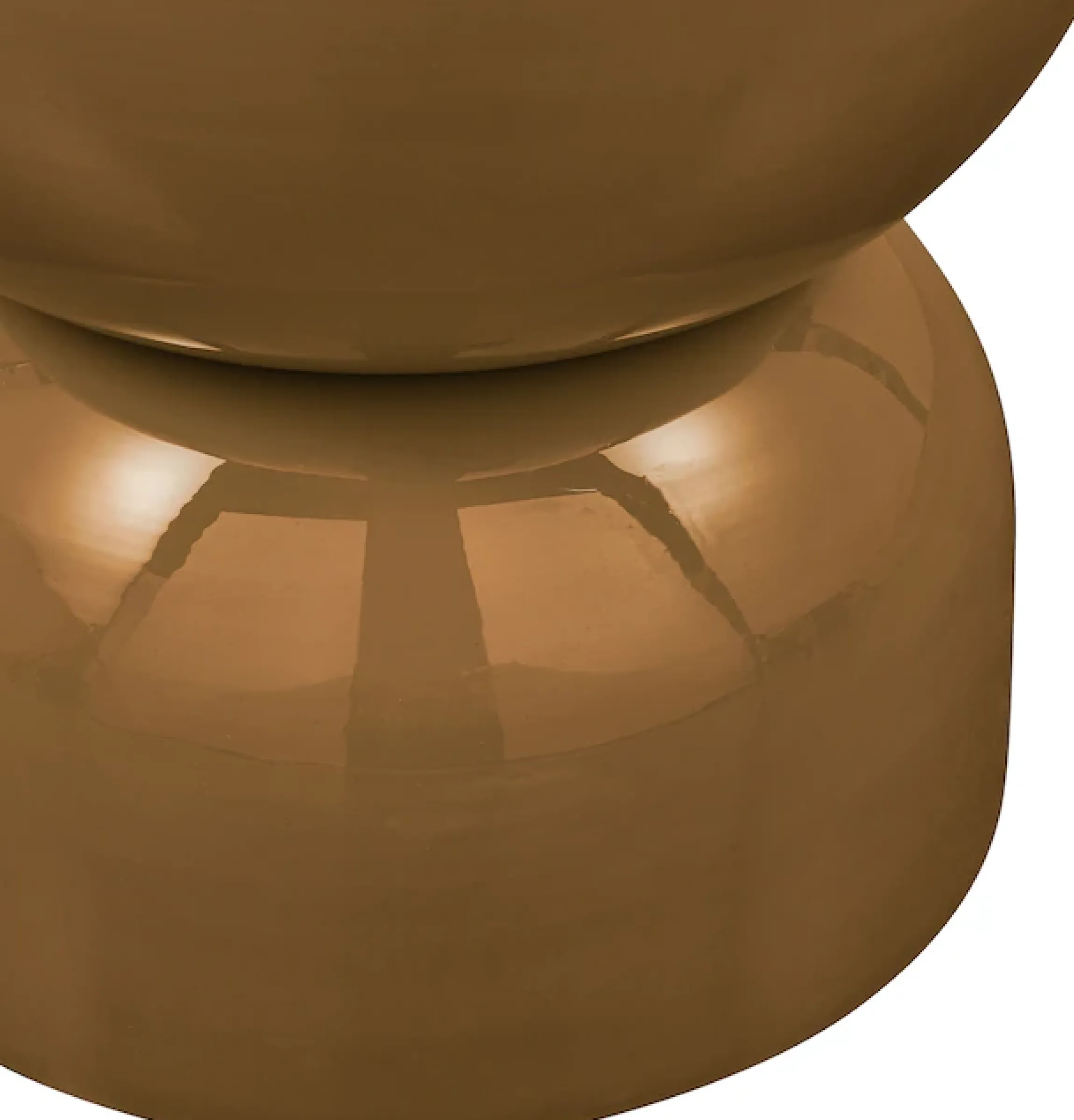 WOOOD Beistelltisch »Glanz Metall mit Hochglanz-Lackierung in spielerischer Form« H 47 x B 32 x D 32 cm, Tragkraft 25 kg,lebenslange Schutzlackierung