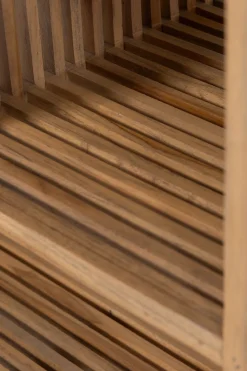 WOOOD Beistelltisch »Jasmijn aus recyceltem Teakholz mit zusätzlichem Fach 55x30x55 cm« Organische Formgebung, zusätzliches Fach, vormontiert geliefert