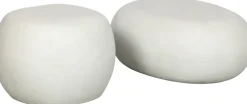 WOOOD Beistelltisch »Pebble aus Fiberclay mit abgerundeter organischer Form« Tragkraft 90 kg, Glasfaser-Ton-Verbundmaterial, pflegebedürftig