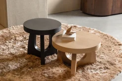 WOOOD Beistelltisch »Tala aus MDF mit Eschenfurnier-Deckschicht Ø55x35 cm« Tragkraft 25 kg, Furnier gebeizt und schutzlackiert, gerade Maserung