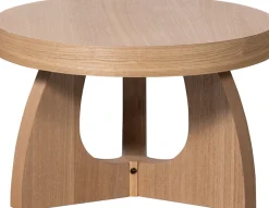 WOOOD Beistelltisch »Tala aus MDF mit Eschenfurnier-Deckschicht Ø55x35 cm« Tragkraft 25 kg, Furnier gebeizt und schutzlackiert, gerade Maserung