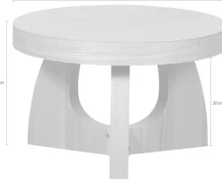 WOOOD Beistelltisch »Tala aus MDF mit Eschenfurnier-Deckschicht Ø55x35 cm« Tragkraft 25 kg, Furnier gebeizt und schutzlackiert, gerade Maserung