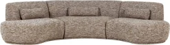 WOOOD Big-Sofa »Batavier 6-Sitzer Melange-Webstoff halbrunde Form B320 x T176 x H74 cm« 6-Sitzer,Tragkraft 480 kg gesamt, Ausgezeichnete Verschleißfestigkeit