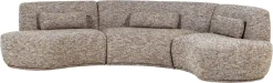 WOOOD Big-Sofa »Batavier 6-Sitzer Melange-Webstoff halbrunde Form B320 x T176 x H74 cm« 6-Sitzer,Tragkraft 480 kg gesamt, Ausgezeichnete Verschleißfestigkeit