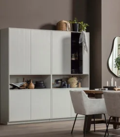 WOOOD Buffet »Finca FSC®-Kiefernholz mit Druckmechanismus, H 210 x B 110 x T 40 cm« Tragkraft 10 kg pro Boden, schwebende Optik, sichtbare maserung