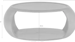 WOOOD Couchtisch »Cole mit Massivmangoholz und Aussparung B 72 x T 72 x H 36 cm« Organische Formgebung, Tragkraft 11,3 kg, für den Innenbereich
