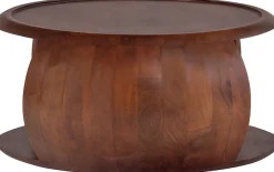 WOOOD Couchtisch »Cole mit Massivmangoholz und Aussparung B 72 x T 72 x H 36 cm« Organische Formgebung, Tragkraft 11,3 kg, für den Innenbereich