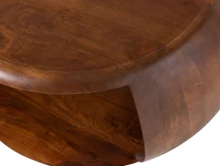 WOOOD Couchtisch »Cole mit Massivmangoholz und Aussparung B 72 x T 72 x H 36 cm« Organische Formgebung, Tragkraft 11,3 kg, für den Innenbereich