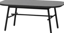 WOOOD Couchtisch »Elegance mit Massivmangoholz und Metallgestell B 100 x T 60 x H 43 cm« Tischblattdicke 3 cm, Querstange zur Verstärkung, Metallgestell Ø 3 cm