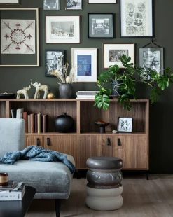 WOOOD Couchtisch »Elegance mit Massivmangoholz und Metallgestell B 100 x T 60 x H 43 cm« Tischblattdicke 3 cm, Querstange zur Verstärkung, Metallgestell Ø 3 cm