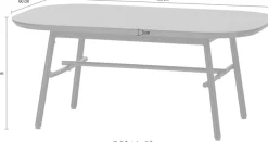 WOOOD Couchtisch »Elegance mit Massivmangoholz und Metallgestell B 100 x T 60 x H 43 cm« Tischblattdicke 3 cm, Querstange zur Verstärkung, Metallgestell Ø 3 cm