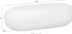 WOOOD Couchtisch »Pebble aus Fiberclay mit abgerundeter organischer Form« Glasfaser-Ton-Verbund, Tragkraft 90 kg, ausschließlich Innenbereich