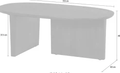 WOOOD Couchtisch »Seam mit Massivmangoholz und organischem Beindesign 110x60x40 cm« Tischblattdicke 2,5 cm, konische Beine von 7 cm, Tragkraft 40 kg