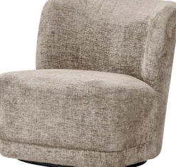 WOOOD Drehsessel »Atty mit struktur-Velvetbezug und Drehmechanismus B 74 x T 65 x H 75cm« Sehr hohe Verschleißfestigkeit, montiert geliefert, Tragkraft 120 kg