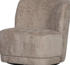 WOOOD Drehsessel »Atty mit struktur-Velvetbezug und Drehmechanismus B 74 x T 65 x H 75cm« Sehr hohe Verschleißfestigkeit, montiert geliefert, Tragkraft 120 kg