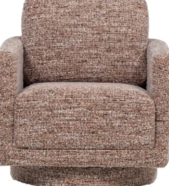 WOOOD Drehsessel »Oska mit Sizz-Melange-Bezug und Drehmechanismus B 78 x T 79 x H 64 cm« Tragkraft 130 kg, Hohe Verschleißfestigkeit, Armlehnen integriert