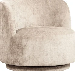 WOOOD Drehsessel »Popular Chenille-Bezug mit Drehmechanismus H 72 x B 81 x T 80 cm« Tragkraft 100 kg, Kiefernholz-Multiplex, Maximale Verschleißfestigkeit