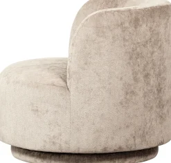 WOOOD Drehsessel »Popular Chenille-Bezug mit Drehmechanismus H 72 x B 81 x T 80 cm« Tragkraft 100 kg, Kiefernholz-Multiplex, Maximale Verschleißfestigkeit