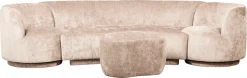 WOOOD Drehsessel »Popular Chenille-Bezug mit Drehmechanismus H 72 x B 81 x T 80 cm« Tragkraft 100 kg, Kiefernholz-Multiplex, Maximale Verschleißfestigkeit