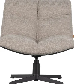 WOOOD Drehsessel »Vinny Bouclé-Bezug mit Drehmechanismus H 80 x B 75 x T 75 cm« Tragkraft 120 kg, Polyurethanschaum-Polsterung, Metallgestell
