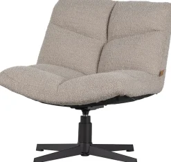 WOOOD Drehsessel »Vinny Bouclé-Bezug mit Drehmechanismus H 80 x B 75 x T 75 cm« Tragkraft 120 kg, Polyurethanschaum-Polsterung, Metallgestell