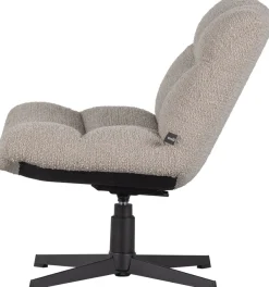 WOOOD Drehsessel »Vinny Bouclé-Bezug mit Drehmechanismus H 80 x B 75 x T 75 cm« Tragkraft 120 kg, Polyurethanschaum-Polsterung, Metallgestell
