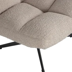 WOOOD Drehsessel »Vinny Bouclé-Bezug mit Drehmechanismus H 80 x B 75 x T 75 cm« Tragkraft 120 kg, Polyurethanschaum-Polsterung, Metallgestell