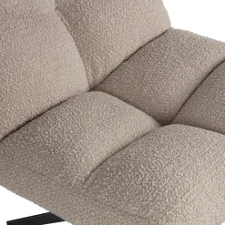 WOOOD Drehsessel »Vinny Bouclé-Bezug mit Drehmechanismus H 80 x B 75 x T 75 cm« Tragkraft 120 kg, Polyurethanschaum-Polsterung, Metallgestell