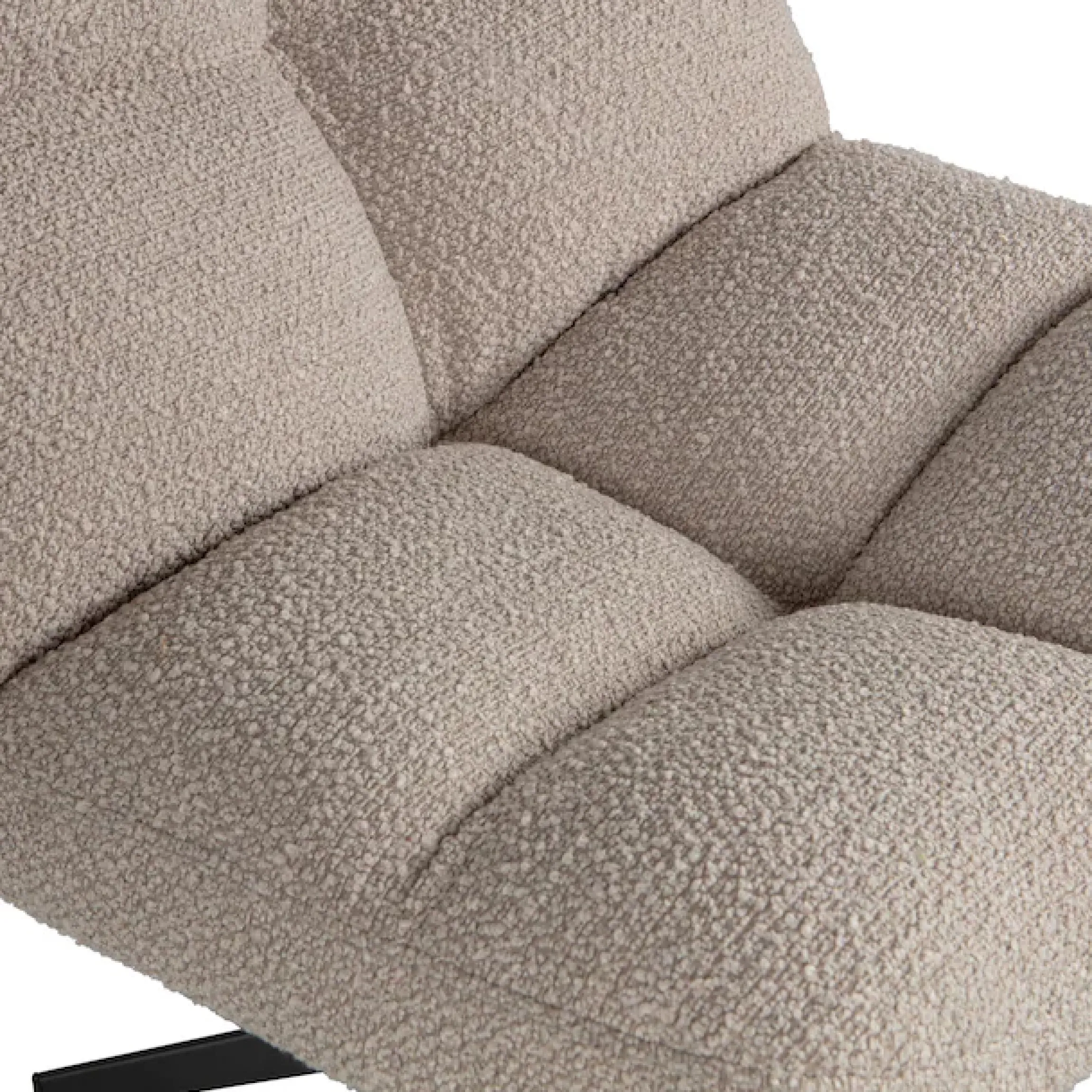 WOOOD Drehsessel »Vinny Bouclé-Bezug mit Drehmechanismus H 80 x B 75 x T 75 cm« Tragkraft 120 kg, Polyurethanschaum-Polsterung, Metallgestell