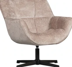 WOOOD Drehsessel »Wibo Chenille-Bezug mit Drehmechanismus, H 94 x B 71 x T 83 cm« Tragkraft 100 kg, Metallgestell, Maximale Verschleißfestigkeit