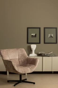 WOOOD Drehsessel »Wibo Chenille-Bezug mit Drehmechanismus, H 94 x B 71 x T 83 cm« Tragkraft 100 kg, Metallgestell, Maximale Verschleißfestigkeit
