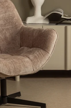 WOOOD Drehsessel »Wibo Chenille-Bezug mit Drehmechanismus, H 94 x B 71 x T 83 cm« Tragkraft 100 kg, Metallgestell, Maximale Verschleißfestigkeit