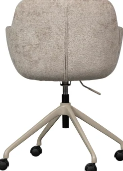 WOOOD Drehstuhl »Morros mit Chenille-Bezug höhenverstellbar, B 57 x T 60 x H 88 cm« () mit Rollen, Sitzhöhe einstellbar, Tragkraft 100 kg, Pfleiglicht