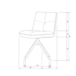 WOOOD Drehstuhl »Vinny Bouclé-Bezug mit Drehmechanismus, H 80 x B 48 x T 45 cm« () Tragkraft 100 kg, Polyurethanschaum-Polsterung, Metallgestell