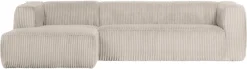 WOOOD Ecksofa »Bean Bezug Links mit hoher Sitzkomfort, H 73 x B 305 x T 96/175 cm« Ripsstoff, Tragkraft 400 kg, Gute Verschleißfestigkeit, pflegeleicht