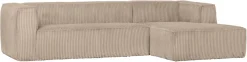 WOOOD Ecksofa »Bean Bezug Rechts mit hoher Sitzkomfort, H 73 x B 305 x T 96/175 cm« Ripsstoff, Tragkraft 400 kg, pfleigleicht, Gute Verschleißfestigkeit