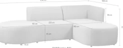 WOOOD Ecksofa »Chios Outdoor-Polyolefin-Stoff waterproofH 71 x B 258 x T 168 cm« UV-beständige Beschichtung, Tragkraft 300 kg, pfleigleicht