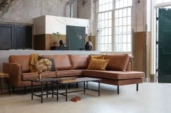 WOOOD Ecksofa »Rodeo Recycling-Lederfaser-VerbundstoffH 85 x B 266 x T 213/86 cm« Tragkraft 250 kg, Metallbeine, pfleigleicht, Gute Verschleißfestigkeit