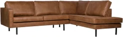 WOOOD Ecksofa »Rodeo Recycling-Lederfaser-VerbundstoffH 85 x B 266 x T 213/86 cm« Tragkraft 250 kg, Metallbeine, pfleigleicht, Gute Verschleißfestigkeit