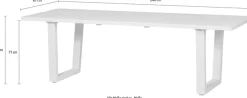 WOOOD Esstisch »Bear Outdoor-Aluminium korrosionsbeständig,H 75 x B 240 x T 87 cm« Leichtgewichtig, Tragkraft 150 kg, einfach zu montierbar
