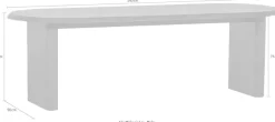 WOOOD Esstisch »Ellips« abgeflachter Kante, aus Mangoholz, Breite 240 cm