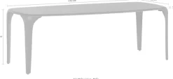 WOOOD Esstisch »Fiore mit Massivmangoholz und organischem Form B 190 x T 95 x H 76 cm« Tragkraft 60–80 kg, einfach zu montieren, sichtbare Maserung