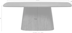 WOOOD Esstisch »Leah MDF mit Schutzlackierung und robusten Standbeinen 200x105x76 cm« Tragkraft 150 kg, Royale Tischfläche, einfach zu montierbar