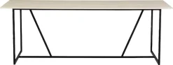 WOOOD Esstisch »Silas FSC®-Eschenholz gebürstet Metallgestell, H 75 x B 220 x T 90 cm« Für 6–8 Personen geeignet, Schutzlackiert, einfach zu montierbar