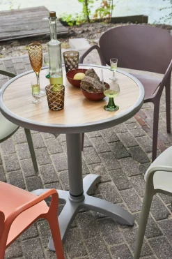 WOOOD Esszimmerstuhl »Bent Polypropylen stapelbar für In- und Outdoor, H 75 x B 57 x T 56 cm« () (Set, 2 St) Tragkraft 150 kg, fertig montiert, wasserabweisendes