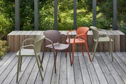 WOOOD Esszimmerstuhl »Bent Polypropylen stapelbar für In- und Outdoor, H 75 x B 57 x T 56 cm« () (Set, 2 St) Tragkraft 150 kg, fertig montiert, wasserabweisendes