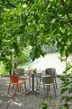 WOOOD Esszimmerstuhl »Bent Polypropylen stapelbar für In- und Outdoor, H 75 x B 57 x T 56 cm« () (Set, 2 St) Tragkraft 150 kg, fertig montiert, wasserabweisendes